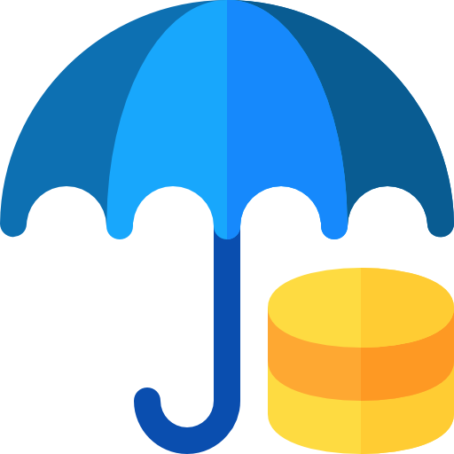 A blue umbrella that represents dentists' income protection insurance