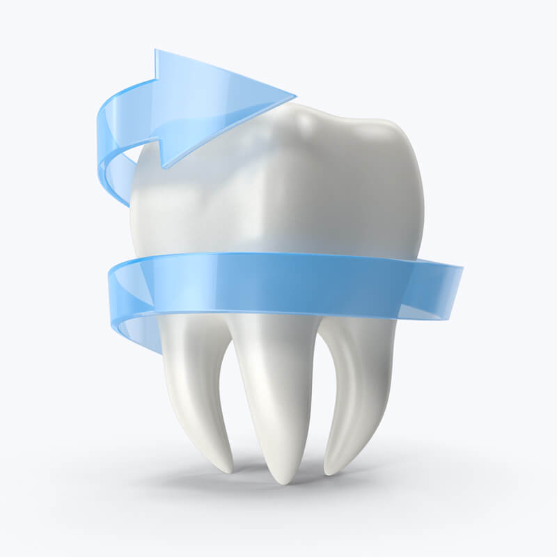 Tooth with protective shield symbolising income protection for dentists